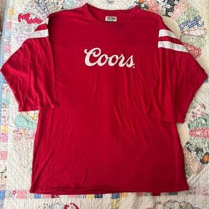 Brixton x coors red raglan tee